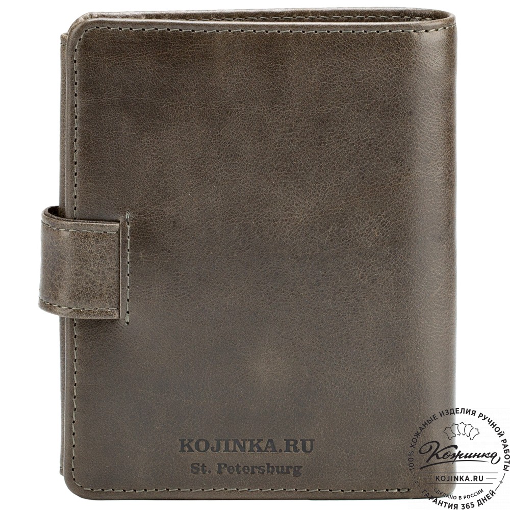 Кожаное портмоне "Пушкин" (оливковое)