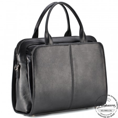 Женская кожаная сумка "Батерфляй" (чёрная)