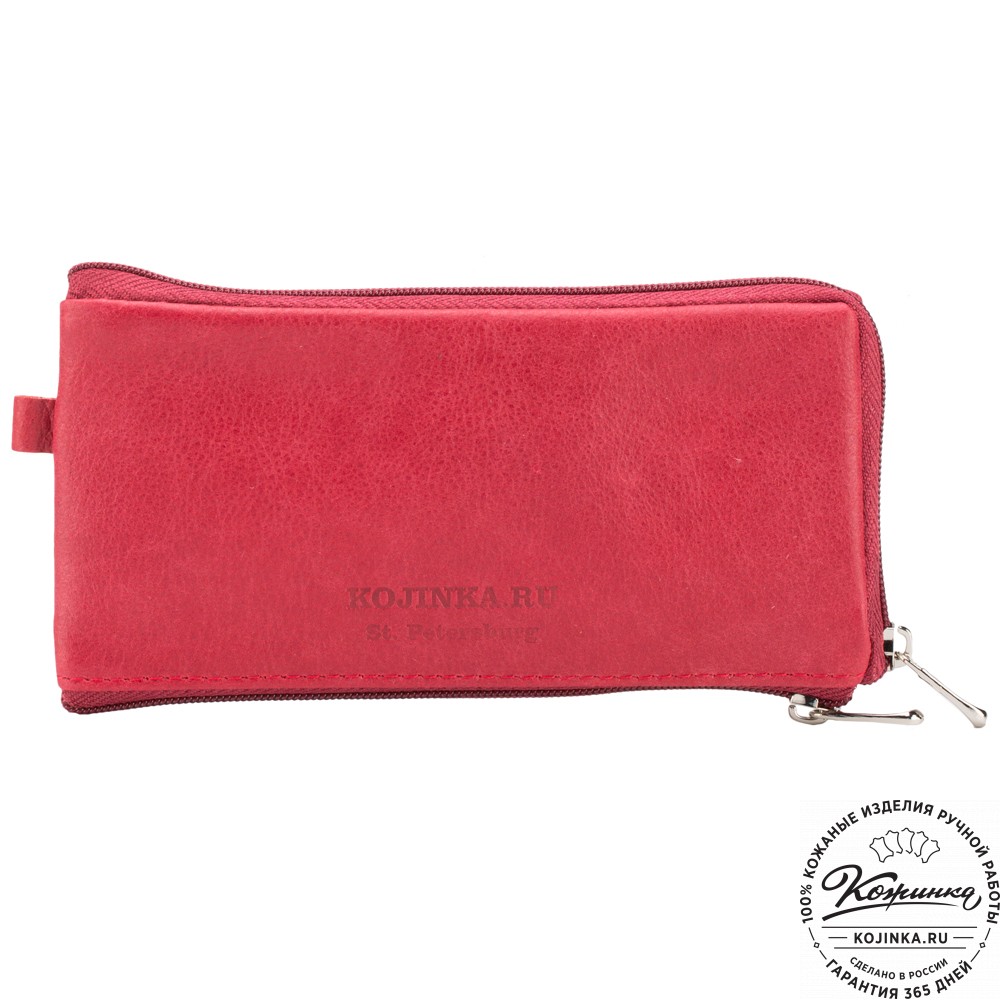 Кожаная ключница "Шанхай" (красная)