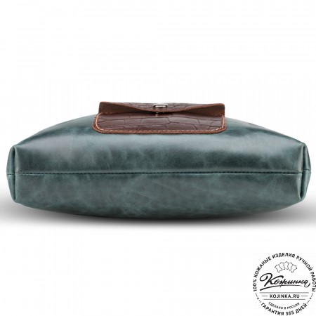 Кожаный рюкзак "Vogue New" (изумрудный антик)