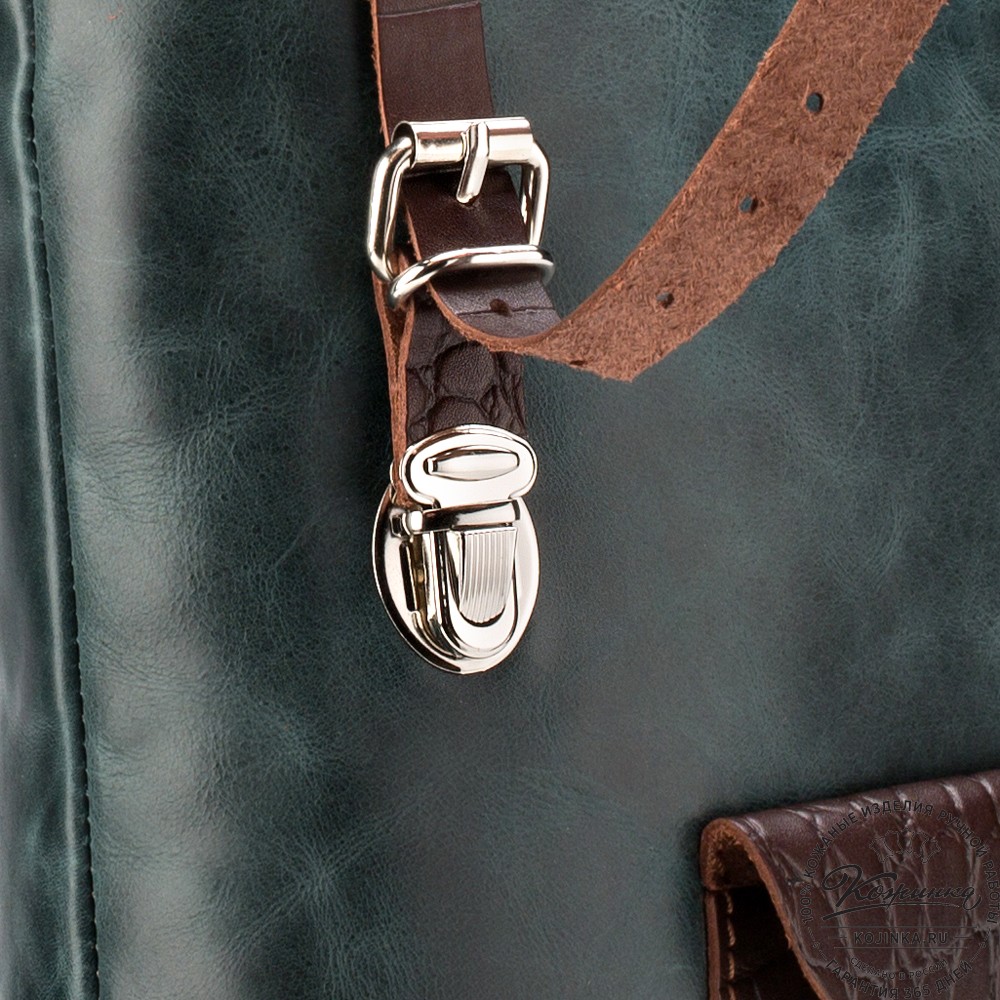 Кожаный рюкзак "Vogue New" (изумрудный антик)