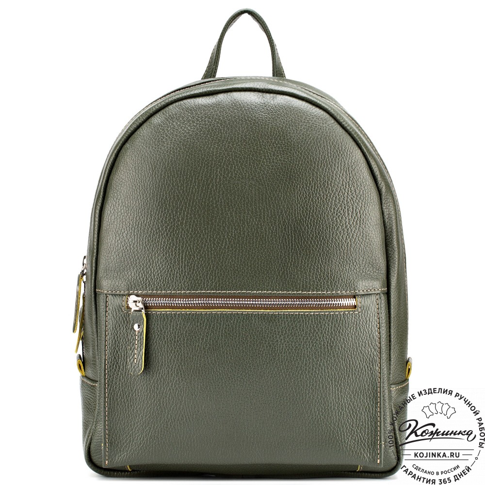 Кожаный рюкзак "Джессика" (оливковый)