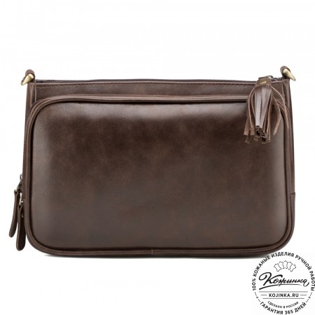 Женская кожаная сумка "Эмма" (коричневая)