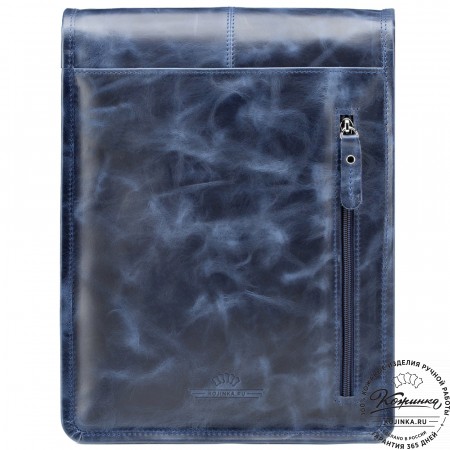 Кожаная сумка "Митчел" (синий антик)