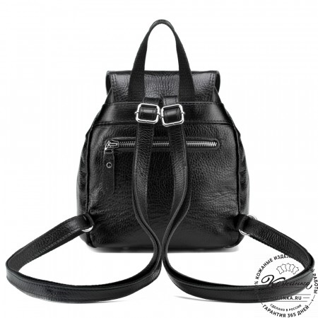 Женский кожаный рюкзак "Нэнси" (черный)