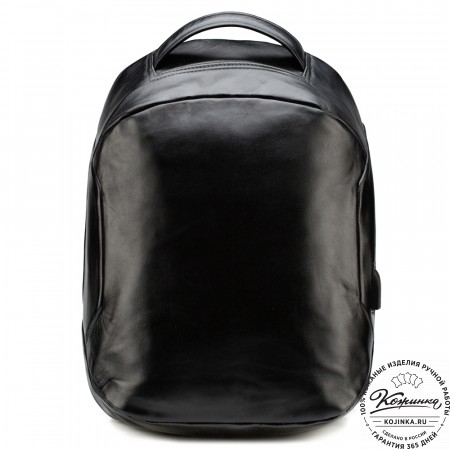 Кожаный рюкзак "Посейдон" (чёрный)
