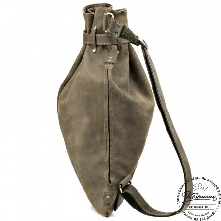 Кожаный рюкзак "Селена" (олива)