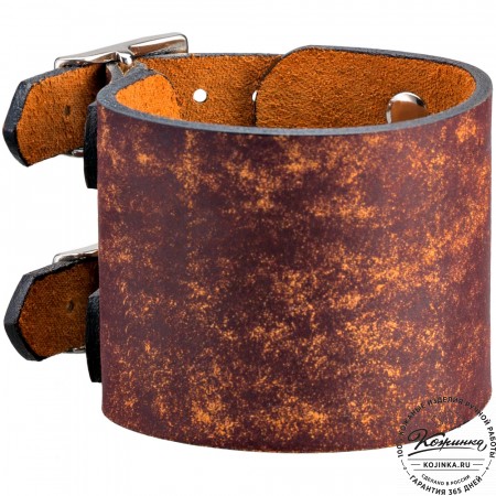 Кожаный браслет "Пэн" (коричневый эксклюзив)