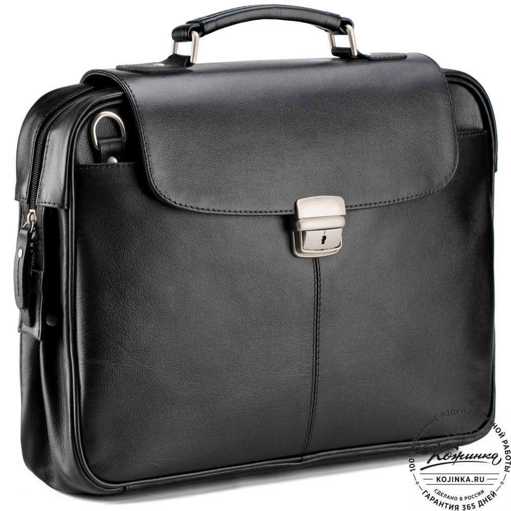 Кожаный портфель "Эдгар" (черный)