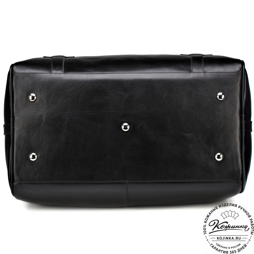 Кожаная дорожная сумка "Кордова" (чёрная)