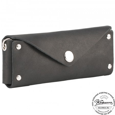 Кожаная ключница "Варшава" (чёрная)