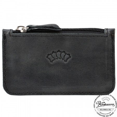 Кожаный картхолдер "Мурано" (чёрный)