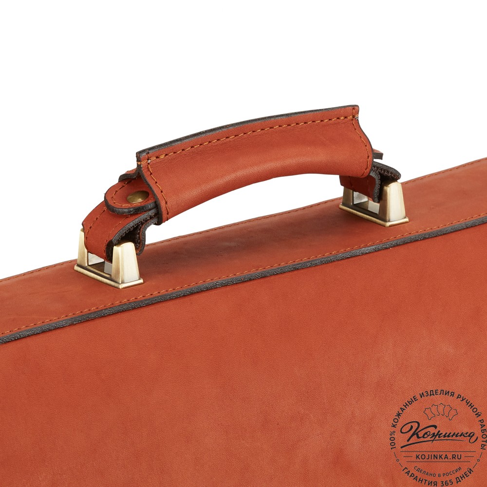 Кожаный портфель "Герман" (рыжий)