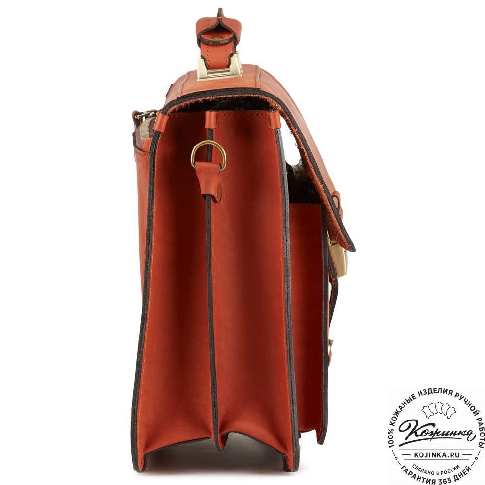 Кожаный портфель "Герман" (рыжий)