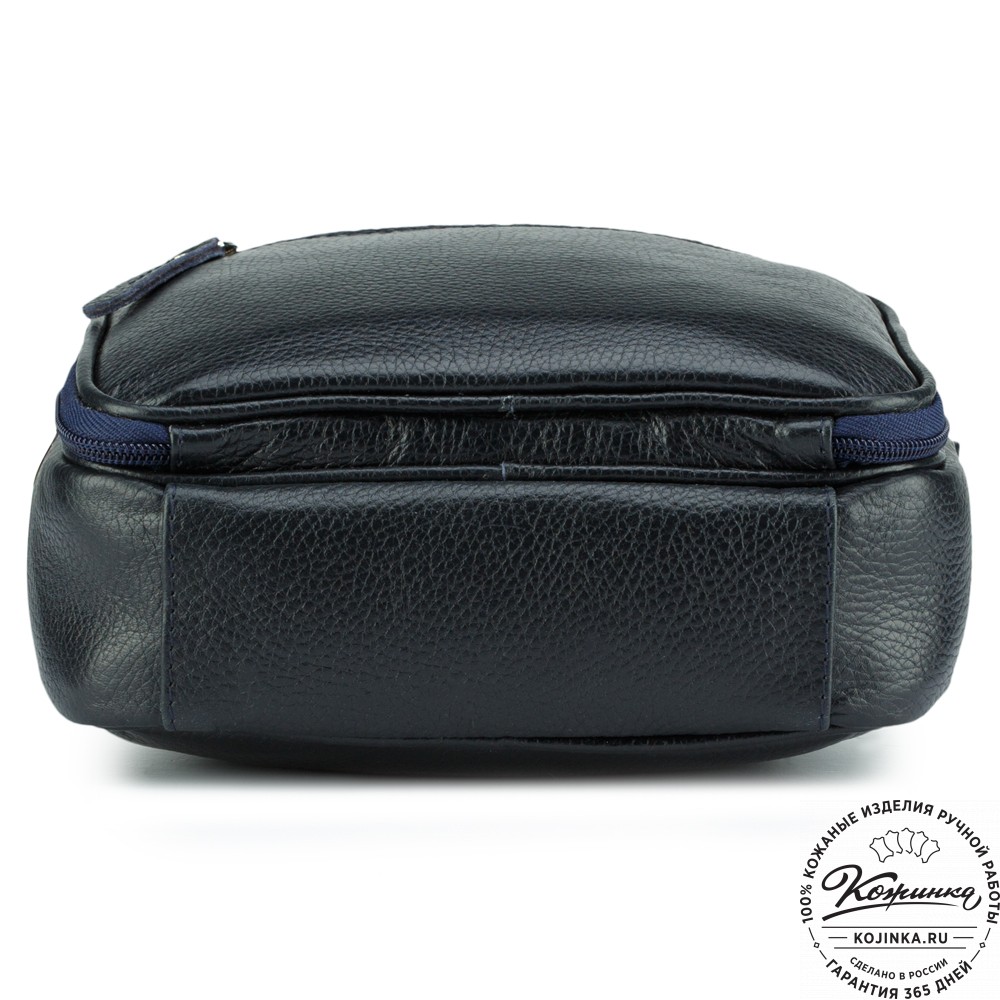 Кожаная сумка "Тедди" (синяя)