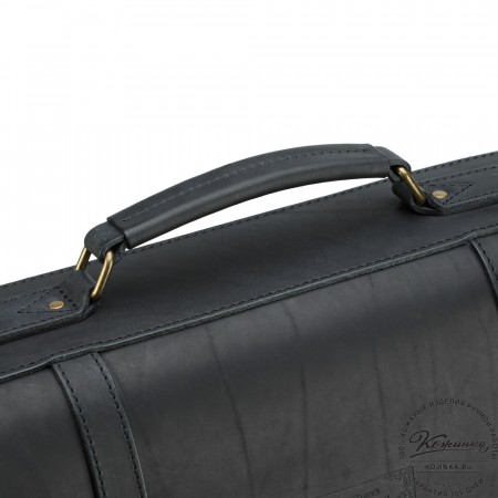 Кожаный портфель "Трансформер" (чёрный)