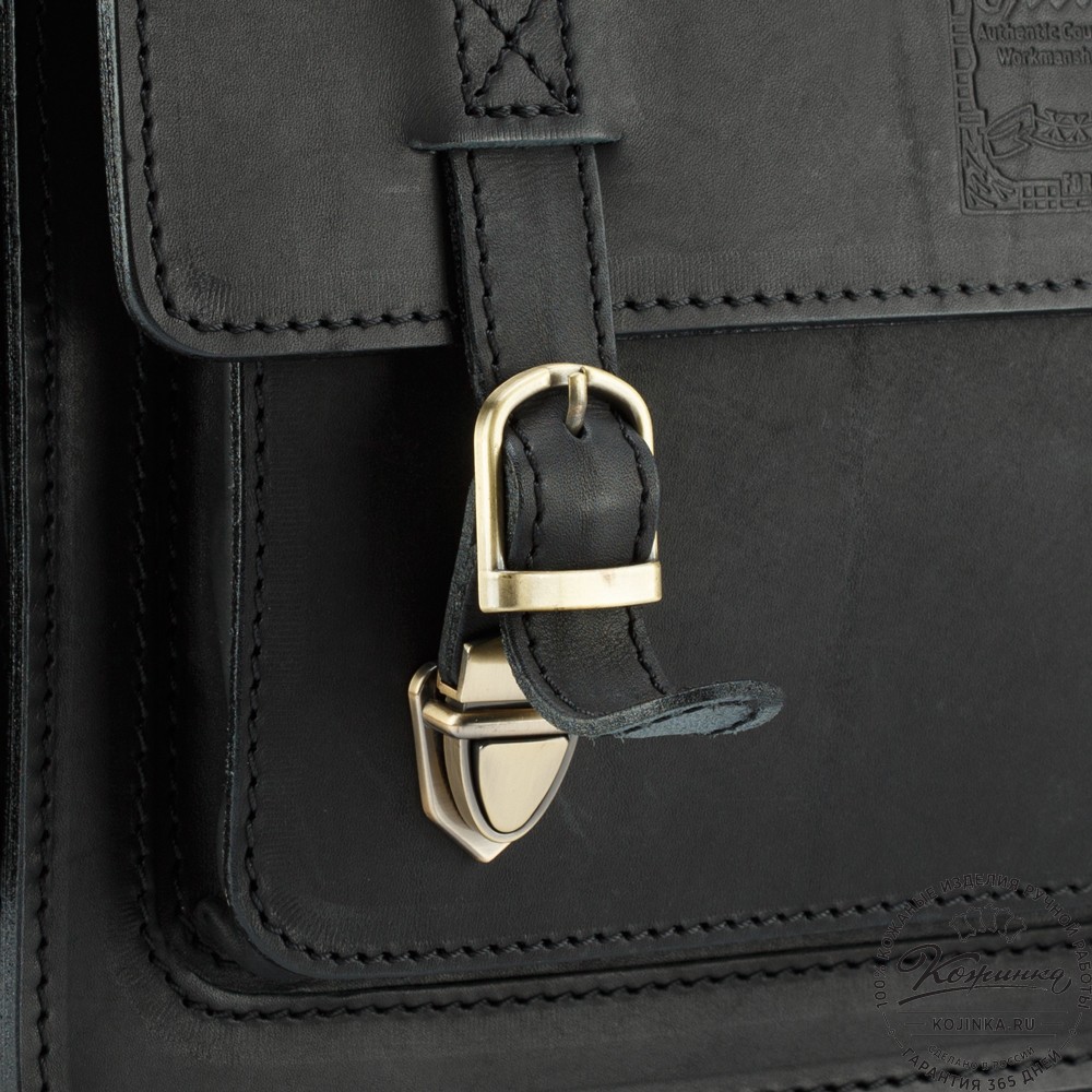 Кожаный портфель "Трансформер" (чёрный)