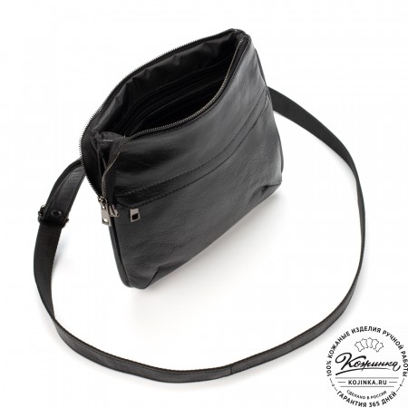 Кожаная сумка "Говард" (чёрная)