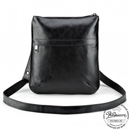 Кожаная сумка "Говард" (чёрная)