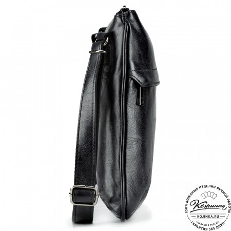 Кожаная сумка "Говард" (чёрная)