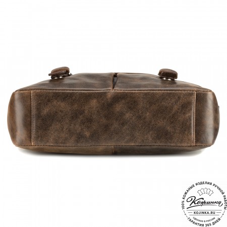 Кожаная сумка "Командор" (коричневая наппа)