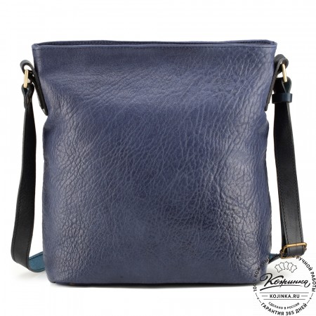Женская кожаная сумка "Мальва" (синяя)
