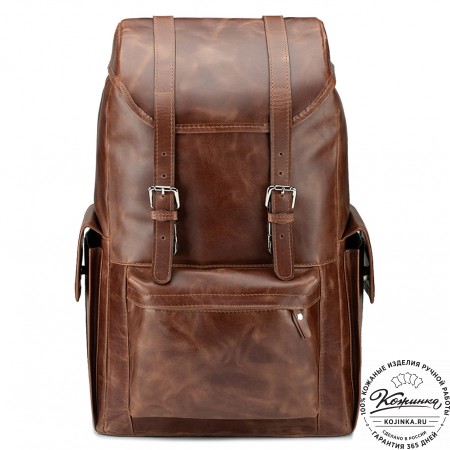 Кожаный рюкзак "Ганнибал" (коричневый воск)