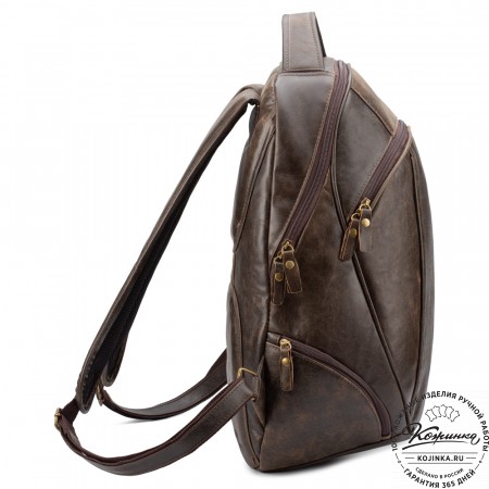 Кожаный рюкзак "Ланселот" (коричневая наппа)