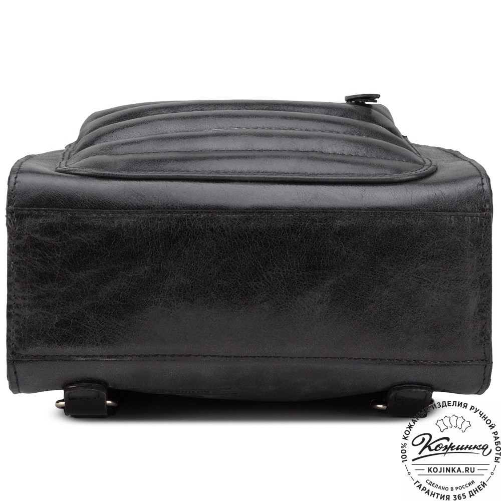 Женский кожаный рюкзак "Скарлетт" (чёрный)