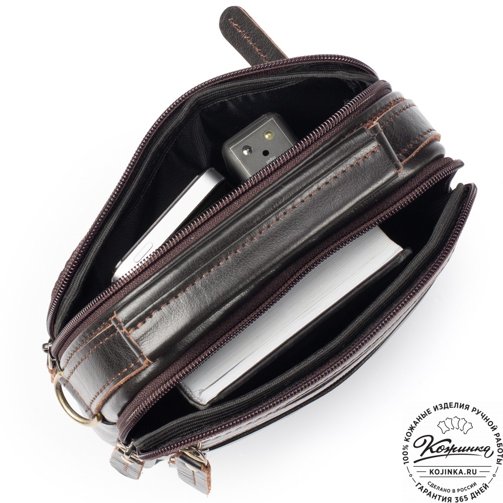 Кожаная сумка "Дали" (коричневая)