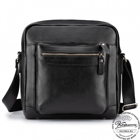 Мужская кожаная сумка "Колин" (черная)