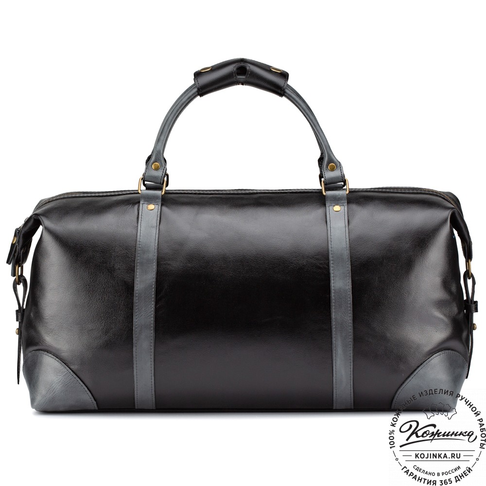 Кожаная дорожная сумка "Магнум" (чёрная)