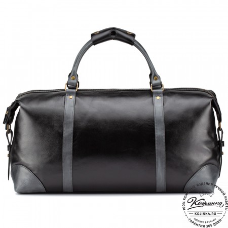 Кожаная дорожная сумка "Магнум" (чёрная)