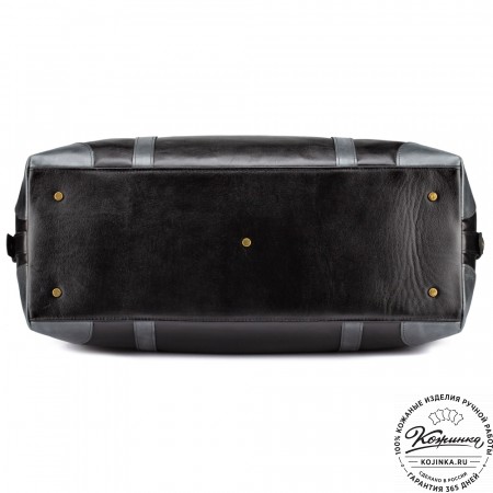 Кожаная дорожная сумка "Магнум" (чёрная)