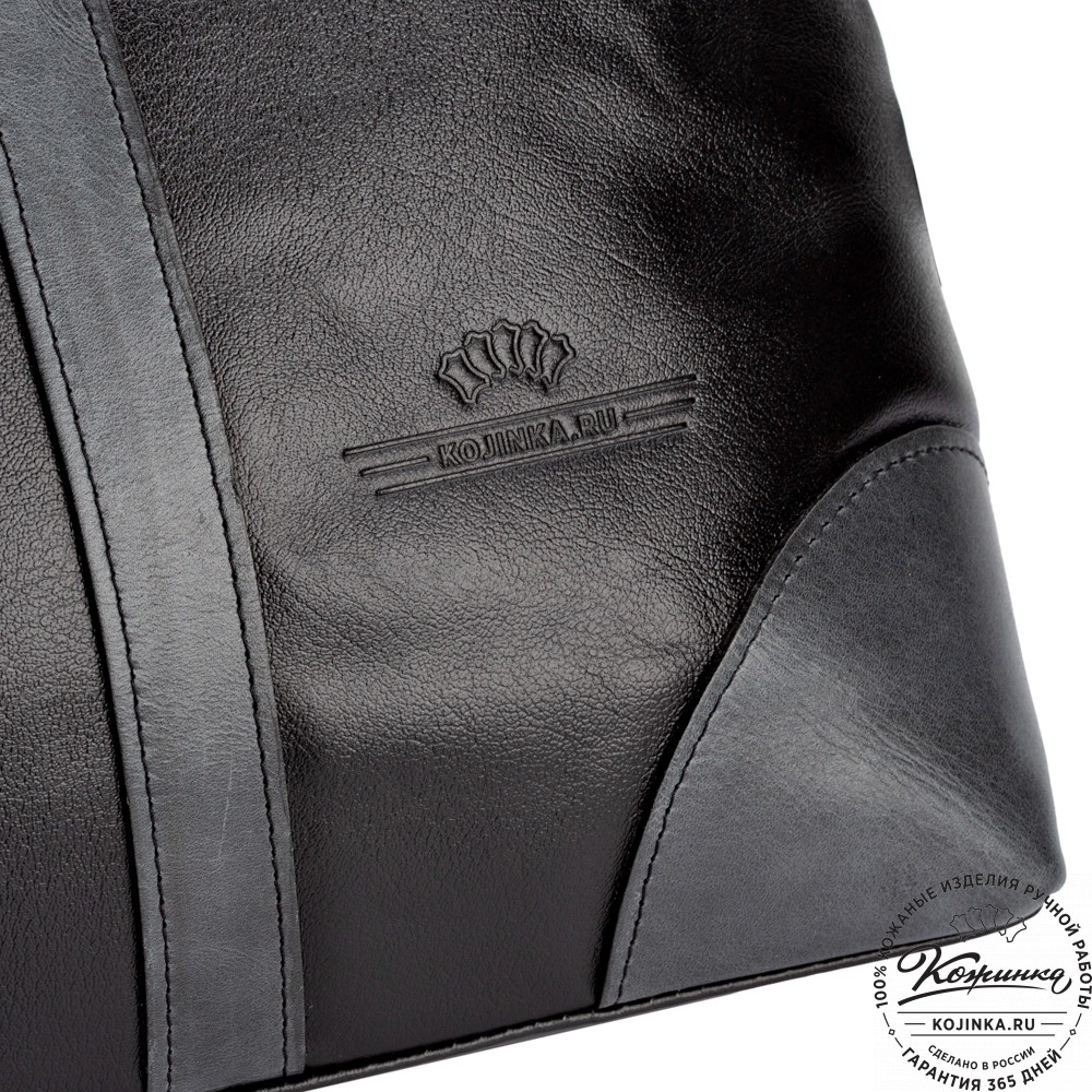 Кожаная дорожная сумка "Магнум" (чёрная)