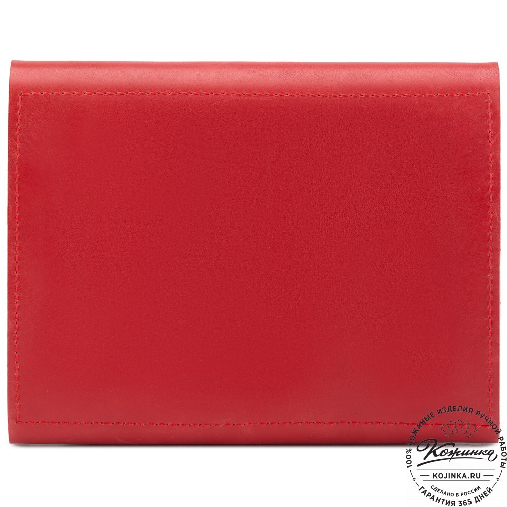 Кожаный ежедневник на кольцах "Джексон" (красный)