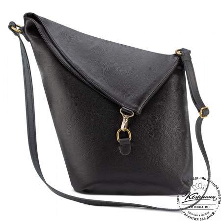 Кожаная сумка "Верона" (чёрная)