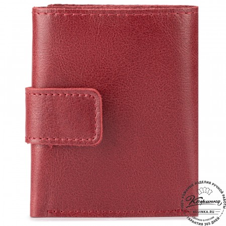 Кожаный купюрник (малина)
