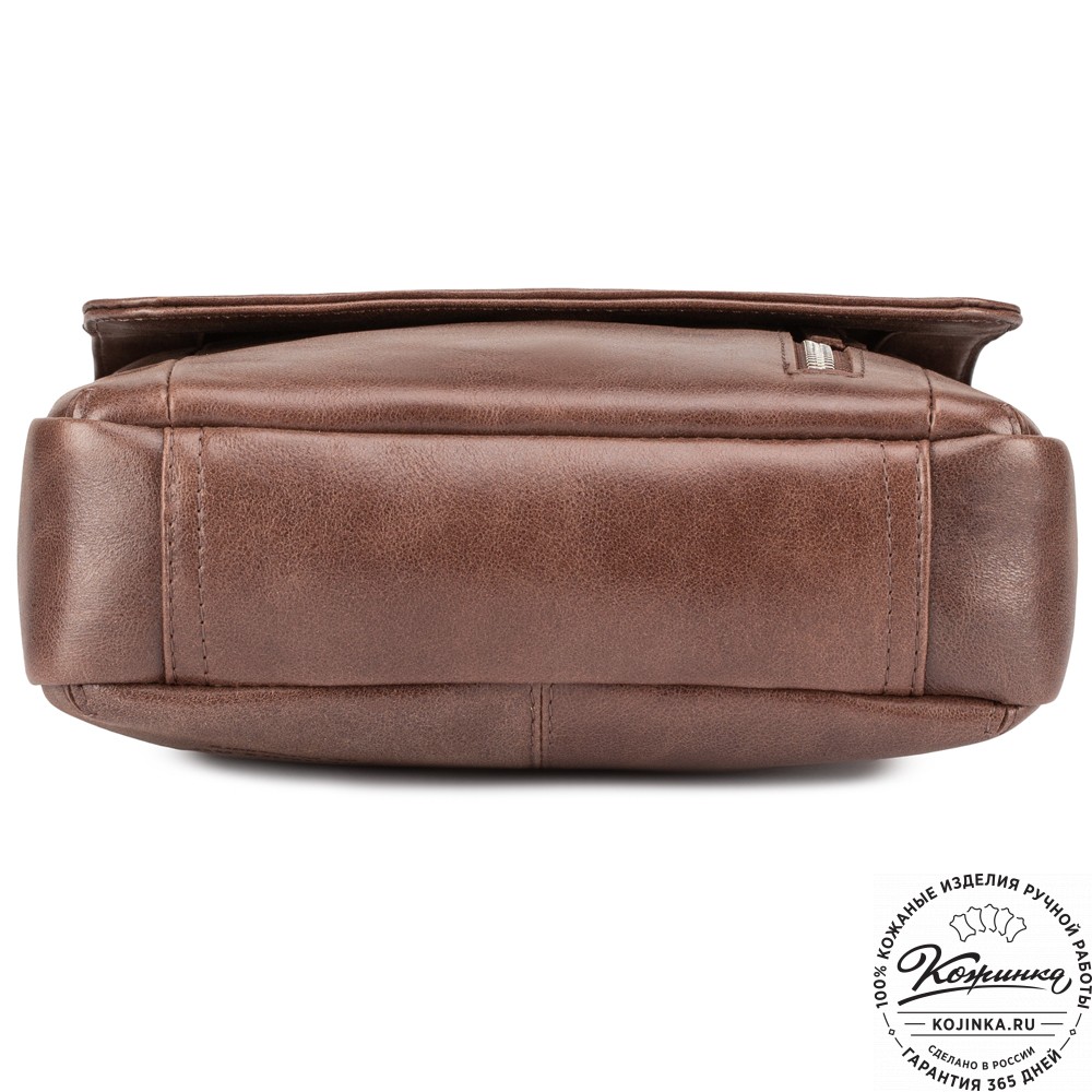 Мужская кожаная сумка "Рига" (коричневая)