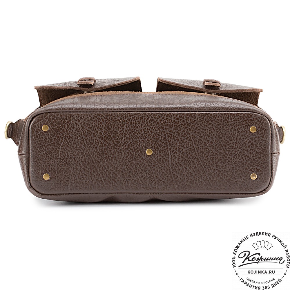 Женская кожаная сумка "Эльза" (коричневая)