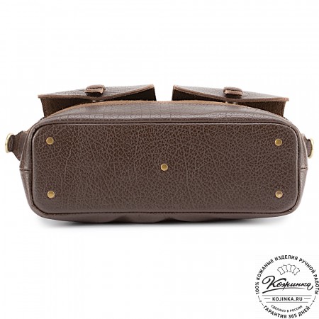 Женская кожаная сумка "Эльза" (коричневая)