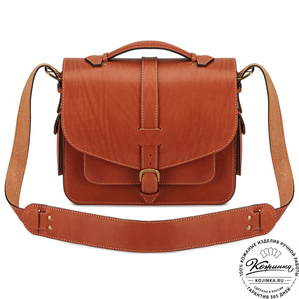 Кожаная  сумка "Леонардо" (рыжая)