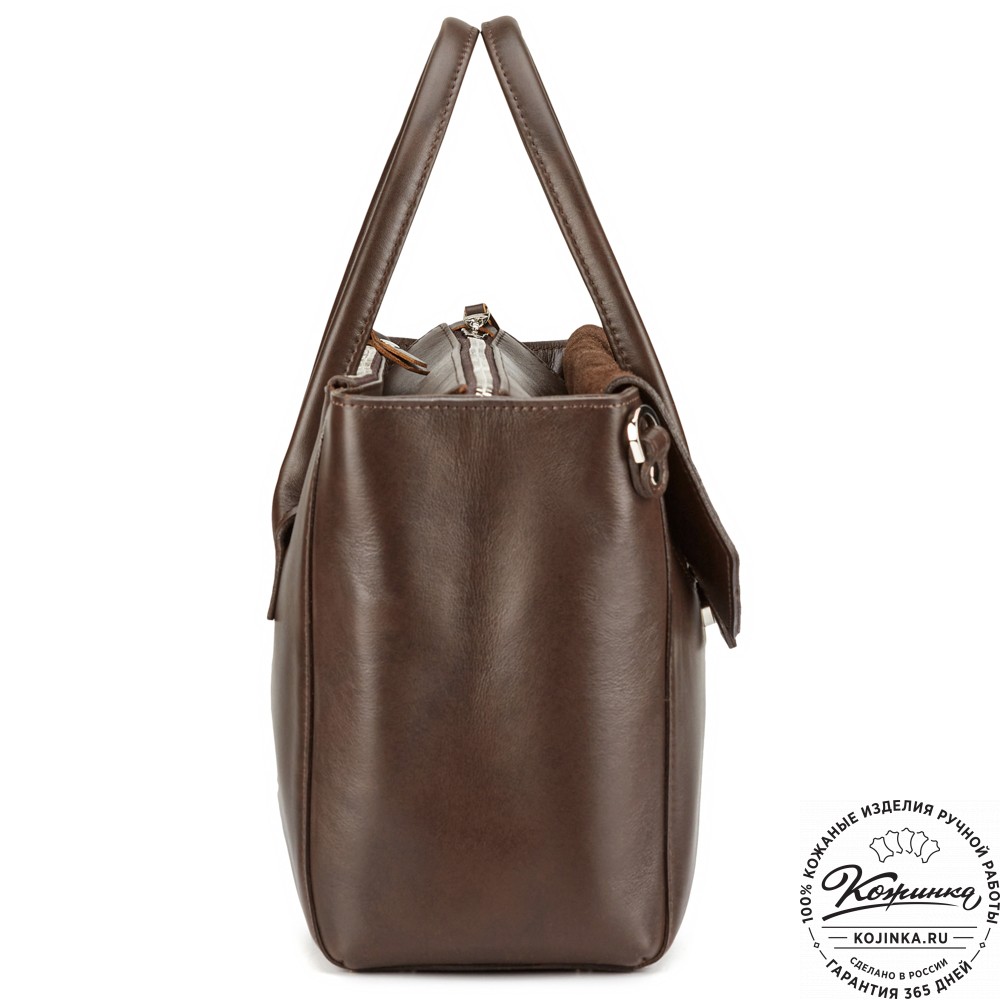 Женская кожаная сумка "Сильвия" (коричневая)