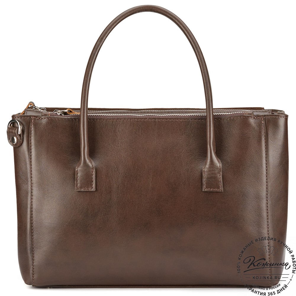 Женская кожаная сумка "Сильвия" (коричневая)