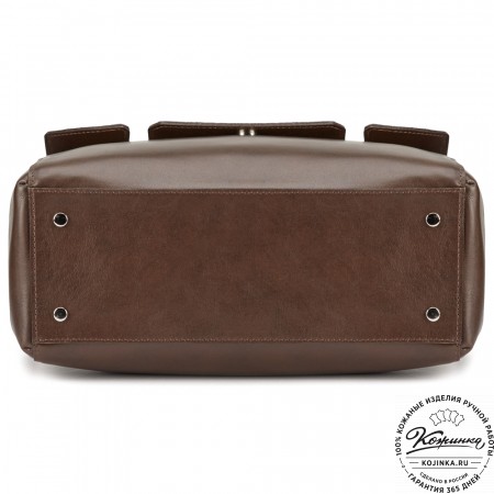 Женская кожаная сумка "Сильвия" (коричневая)
