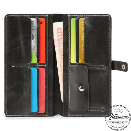 Кожаное портмоне "Турция" (чёрное)