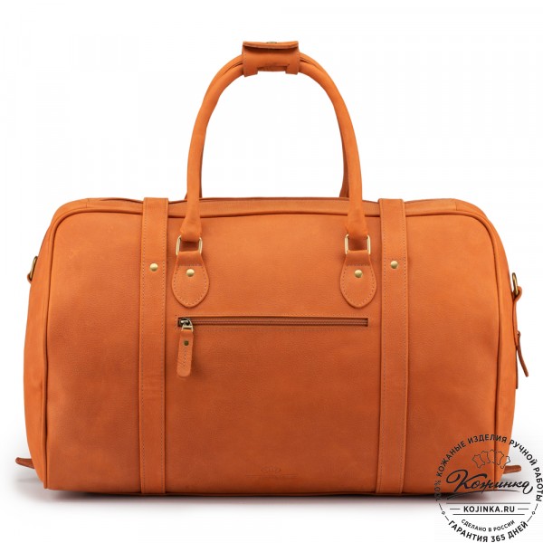 Кожаная дорожная сумка "Филипп" (терракот крейзи фактура). фото 1