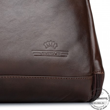 Кожаный портплед "Сильвер" (темно-коричневый)