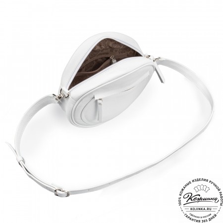 Женская кожаная сумка "Дарья" (белая)