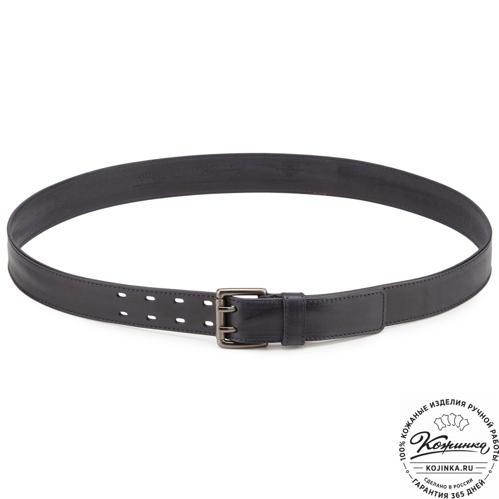 Кожаный ремень "Чарльз" (синий)